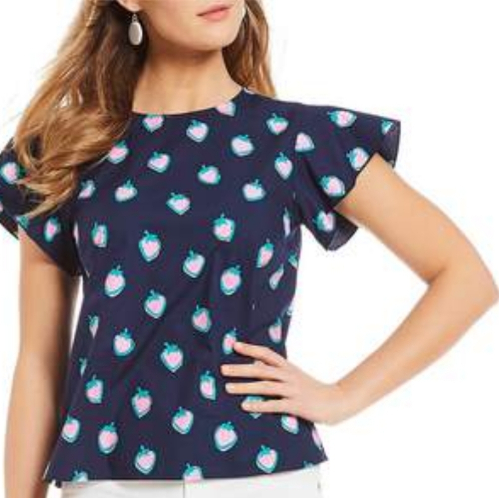 Draper James Strawberry Cloister Blouse